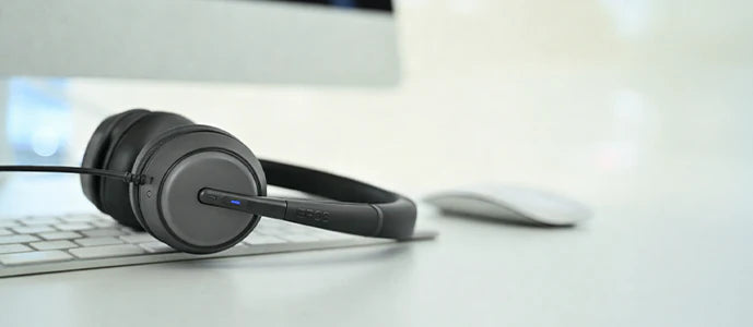 Casque duo professionnel avec double écouteurs pour bureau et centre d’appels