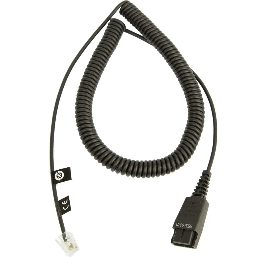 Jabra Câble Etiro 3 m - Cordon spiralé QD/RJ-10 - 8800-01-01