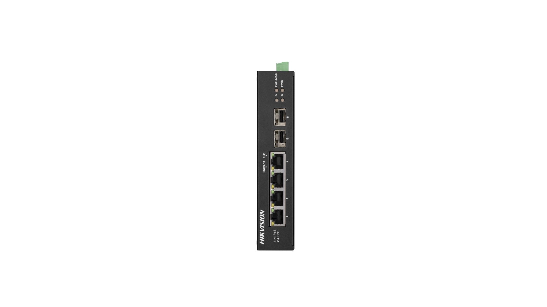 Switch L2 Unmanaged 4 PoE 2 SFP 60W Hikvision - Industriel -30/65°C