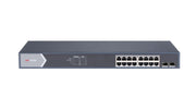 Switch L2 16 Ports PoE 225W + 2 Combos Giga Hikvision DS-3E1518P-SI