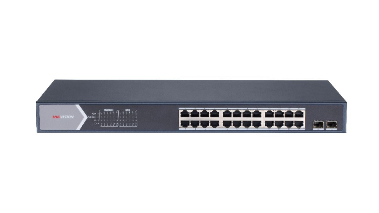 Switch L2 24 Ports PoE (370W) + 2 Combos Giga Hikvision
