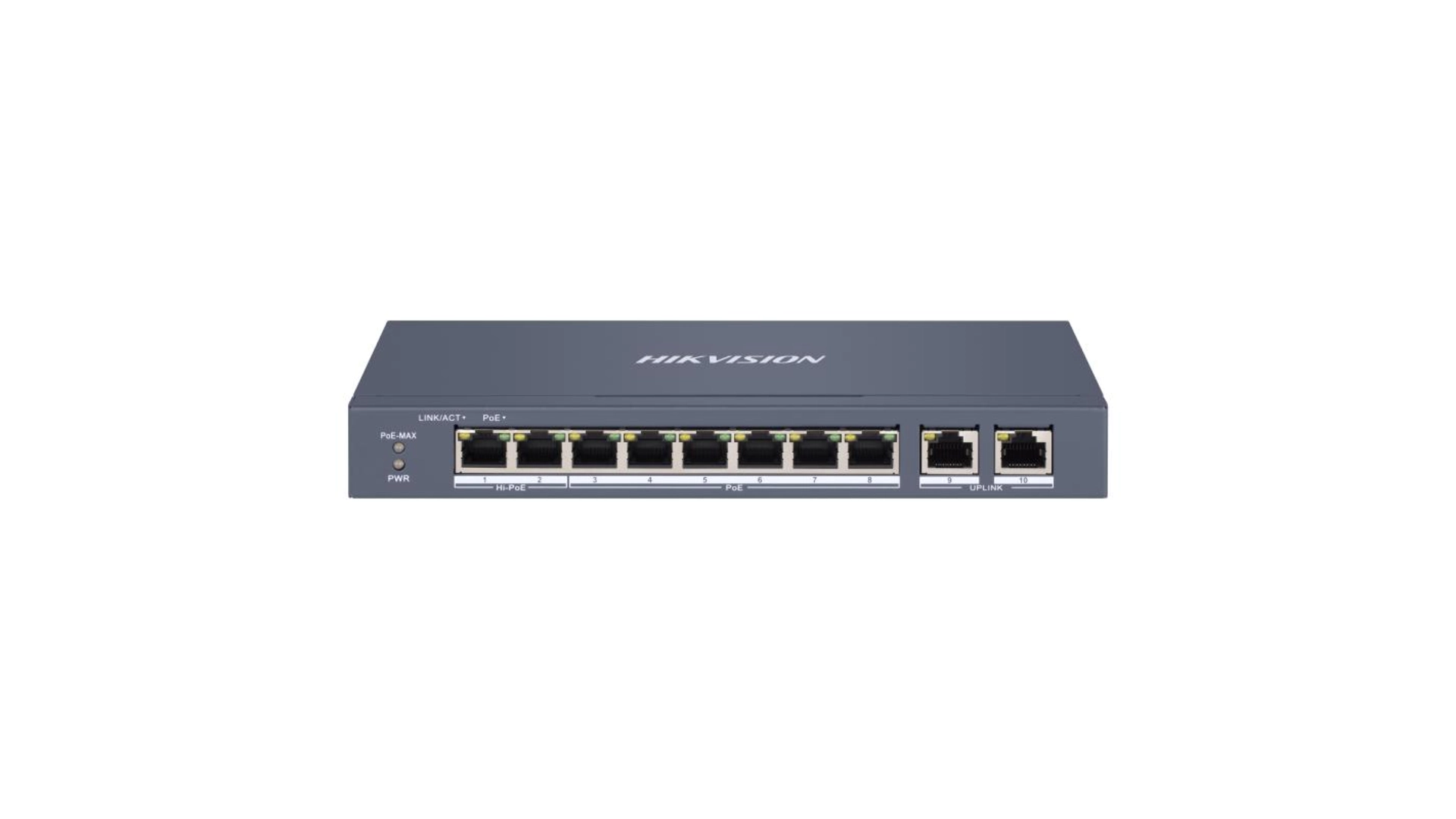 Switch L2 8 Ports POE 60W + 2 Ports Gigabit Hikvision DS-3E1310HP-EI