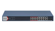 Switch L2 16 Ports 10/100 PoE 230W + 2 Combos Gigabit Hikvision