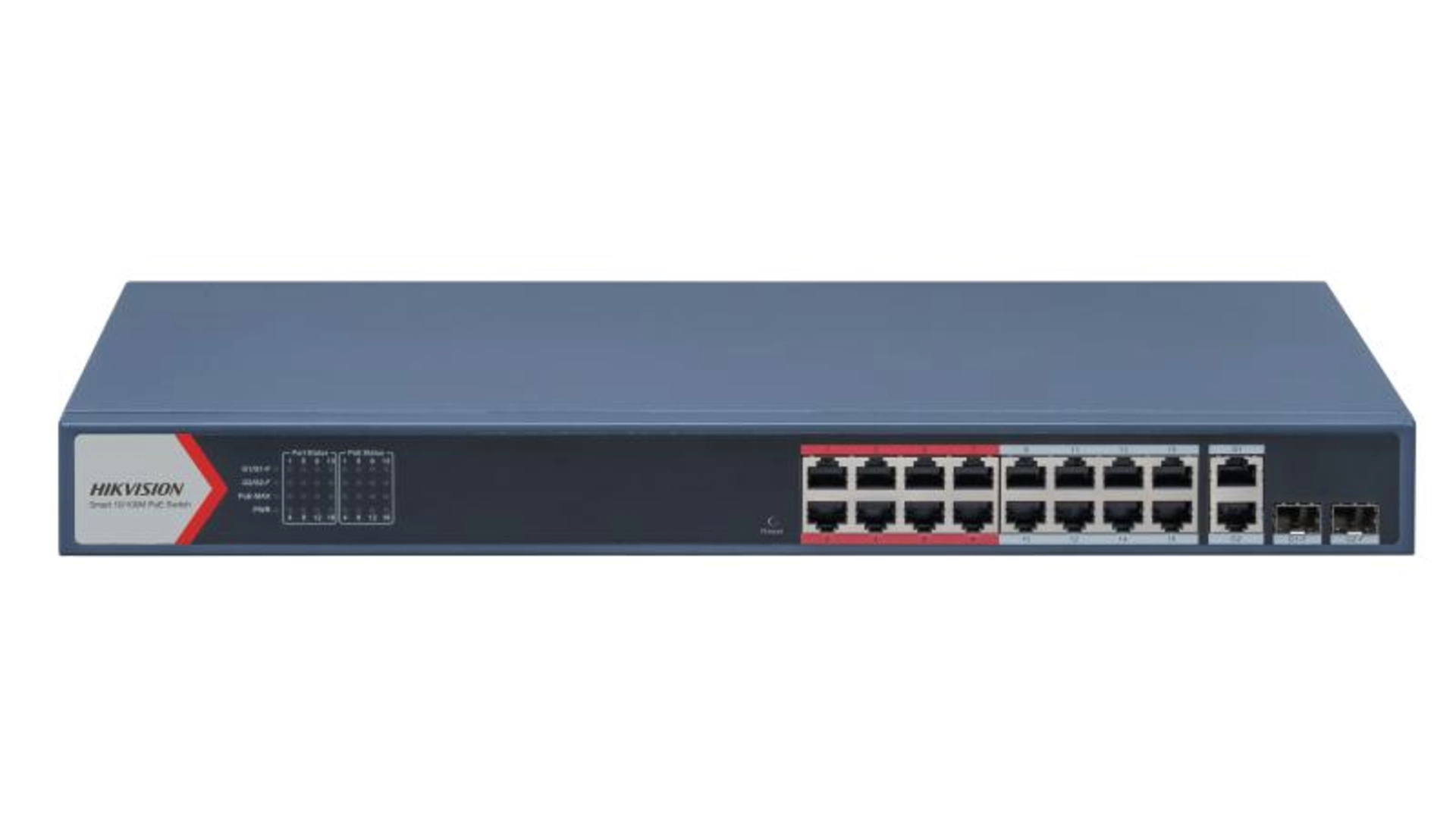 Switch L2 16 Ports 10/100 PoE 230W + 2 Combos Gigabit Hikvision