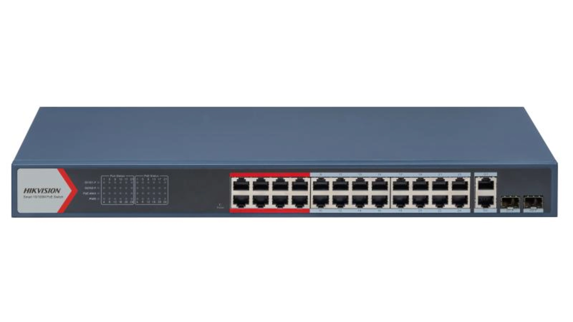 Switch 24 Ports PoE 370W + 2 Combos Gigabit Hikvision