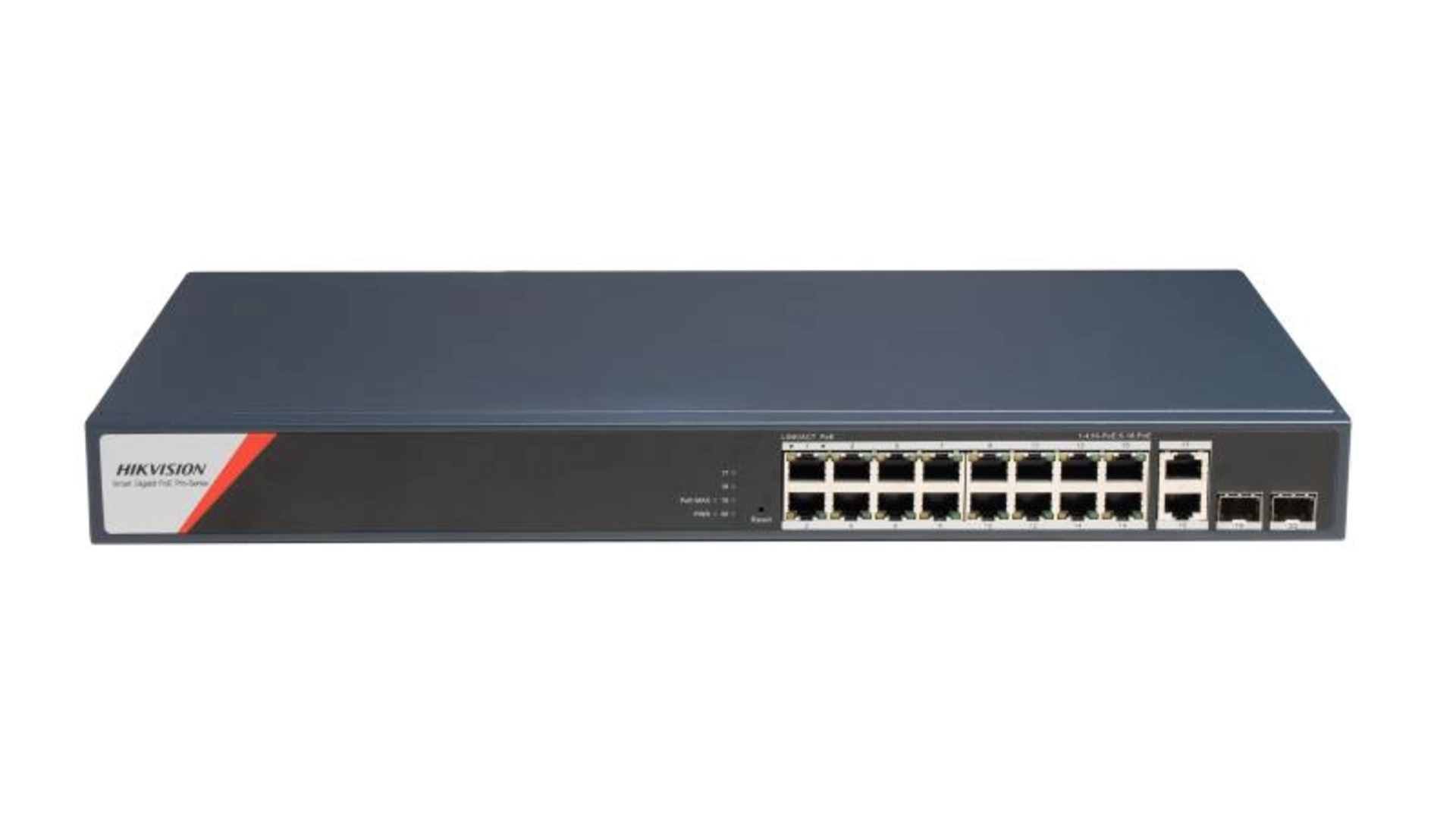 Switch 16 Ports POE 230W Hikvision avec 2 SFP Gigabit - DS-3E1520HP-SI-16P2T2F
