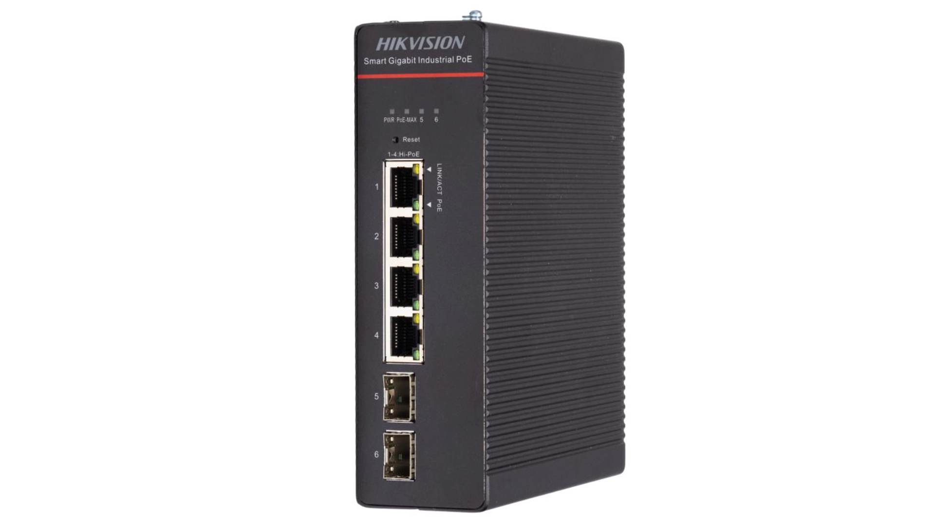 Switch Indus 4 Ports POE + 2 Gigabit SFP 300m - Hikvision