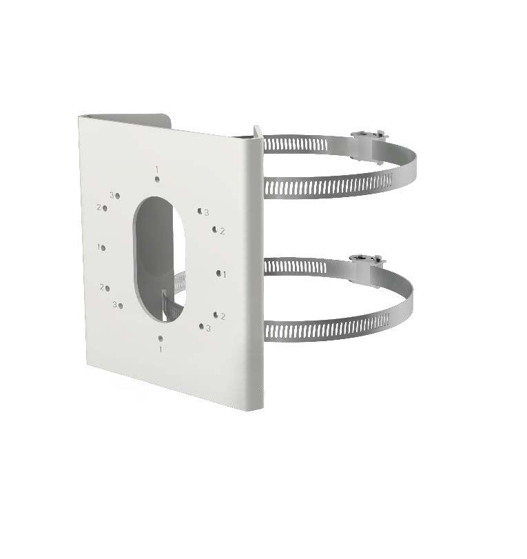 Fixation Poteau Inox pour Caméras Bullet - Diamètre 67-127mm