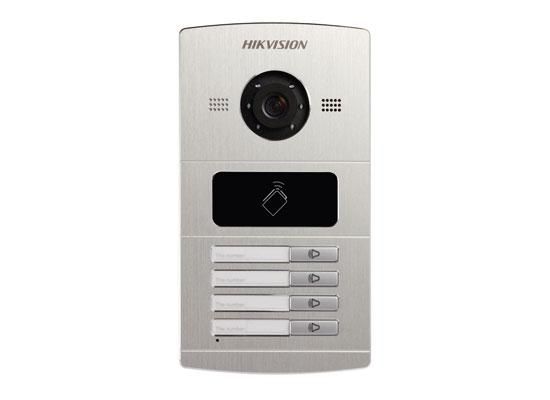 Portier vidéo IP 1,3MP HD 720p Hikvision - 4 appels aluminium IP65