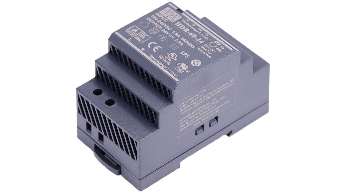Alimentation 60W 24VDC sur Rail DIN pour Portier Hikvision KAD706 et KAD709