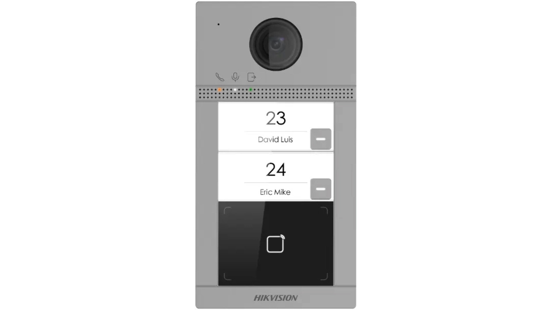 Portier IP WIFI 2MP POE Mifare IP65 Aluminium 2 Boutons Hikvision