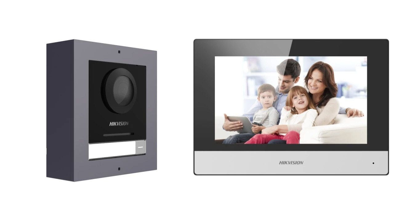 Kit Portier IP 2MP 146° IP65 avec Écran 7" WiFi - Hikvision DS-KIS602(B)