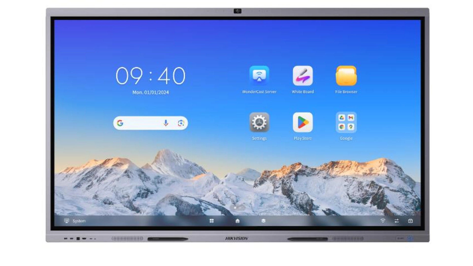 Écran Interactif 65" 4K UHD 50 Points Android 13 - Hikvision DS-D5C65RB/B