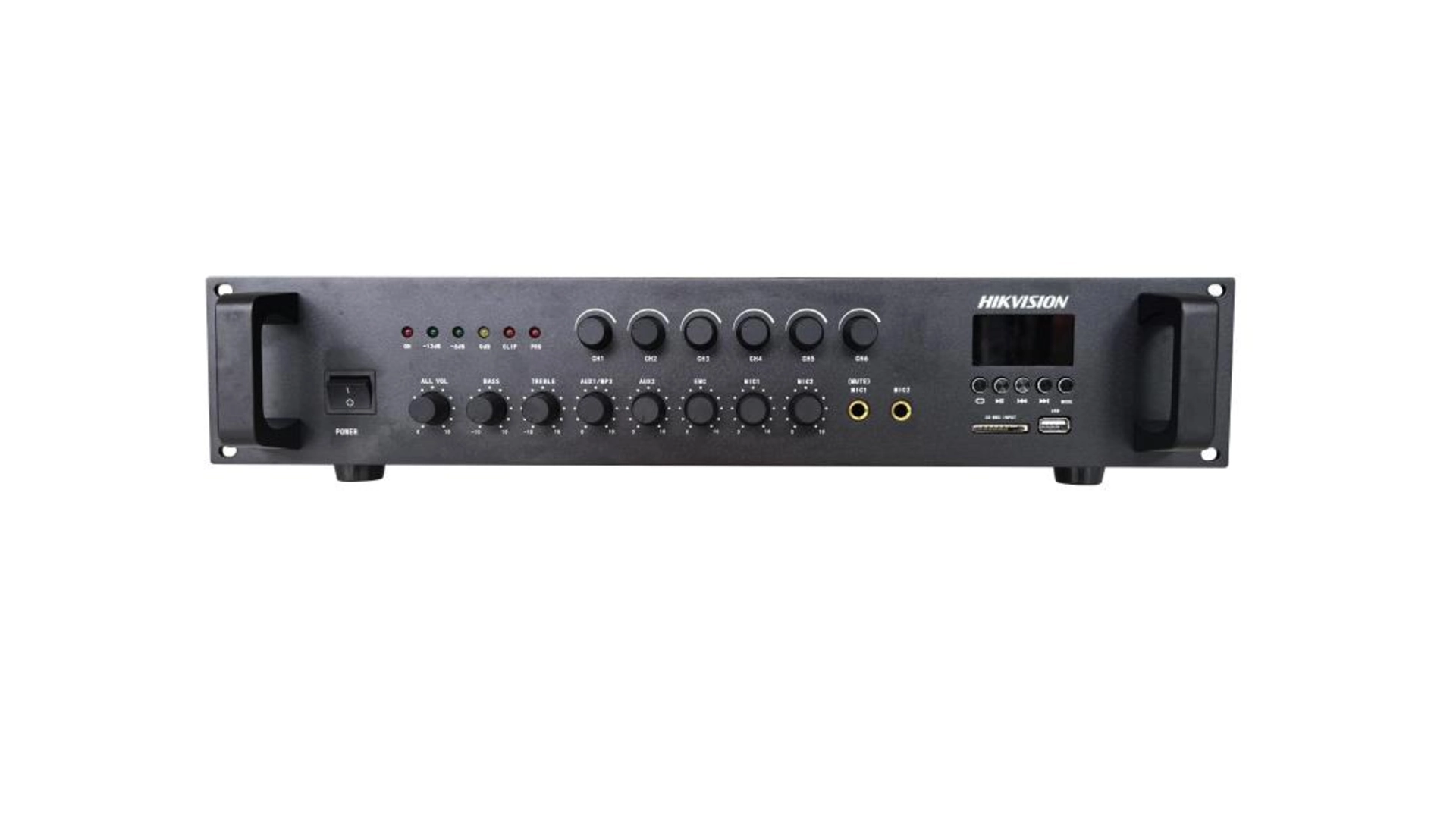Ampli Analog 6 Zones 240W - 2 Mic 1 Aux USB2.0 SD Hikvision