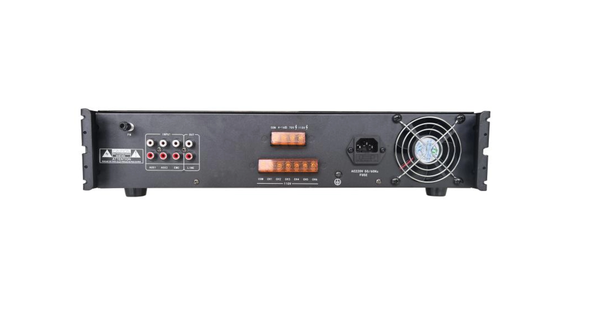 Ampli Analog 6 Zones 240W - 2 Mic 1 Aux USB2.0 SD Hikvision
