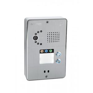 Depaepe SecurAccess PMR - Poste urgence caméra IP 2 touches aluminium - PX302A