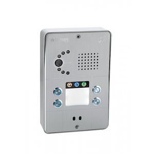 Depaepe SecurAccess PMR - Portier mains-libres caméra IP 4 touches aluminium - PX304A