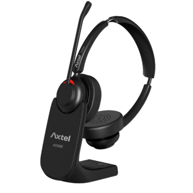 Axtel Edge BT - Casque stéréo Bluetooth avec base de charge - AXH-EDGEBTD-CB
