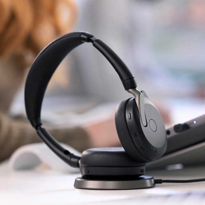 Jabra Evolve2 65 Flex MS - Casque sans fil stéréo avec socle de charge - 26699-999-889