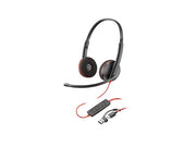 Poly Blackwire 3220 - Casque stéréo USB-C filaire avec adaptateur USB-A - 8X228AA - 8X228AA