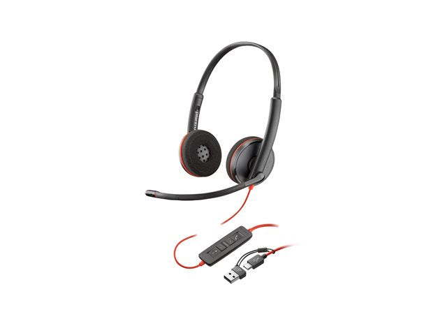 Poly Blackwire C3225 - Casque stéréo USB filaire professionnel - 7S4M7AA - 7S4M7AA