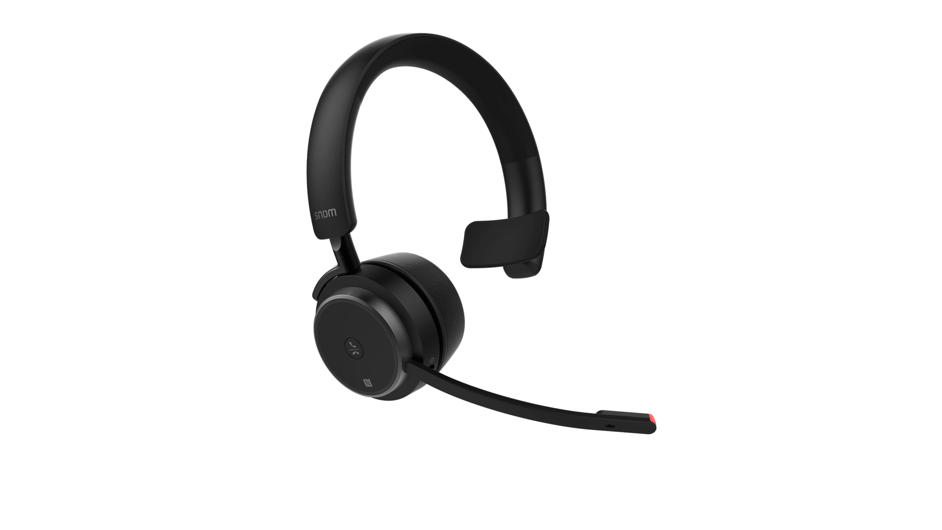 Snom A350M - Casque téléphonique mono Bluetooth sans fil avec Busylight et audio HD