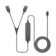 Axtel - Cordon formation Y USB-C avec sourdine - AXC-USB-YC