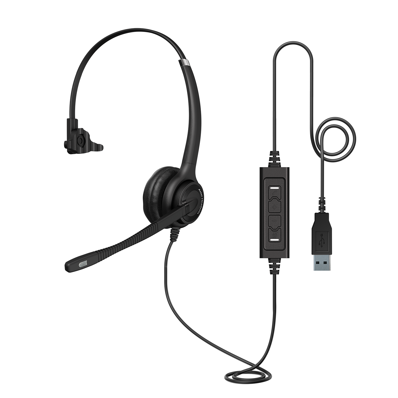 Axtel Elite HDvoice MS - Casque mono USB-A antibruit - AXH-EHDUCM