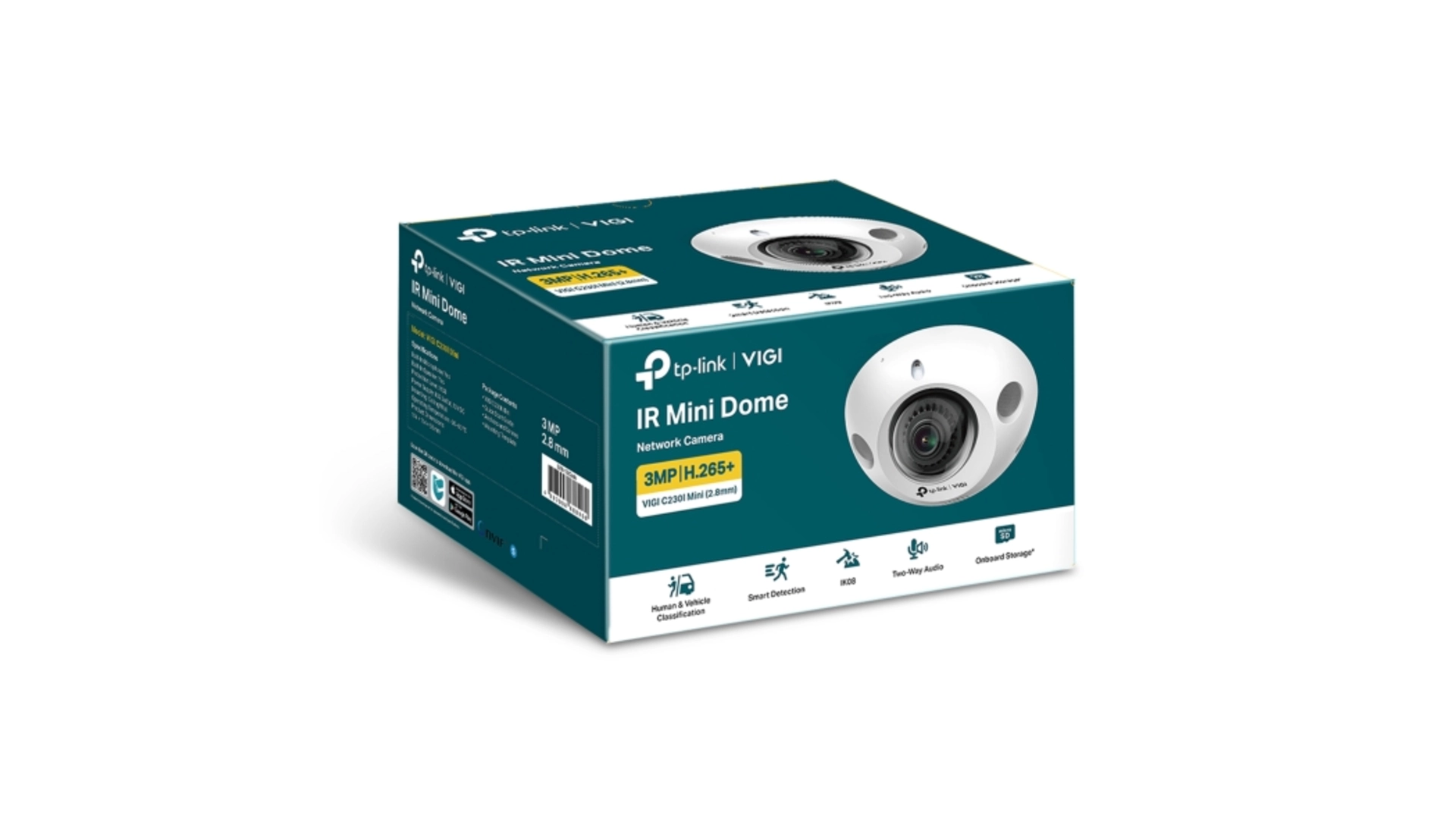 TP-Link C230IMINI - Caméra Dôme 3MP extérieure IR IA Audio