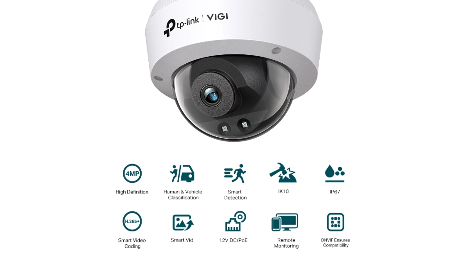 TP-Link C240I-4MM - Caméra dôme 4MP IR IP67 antivandale