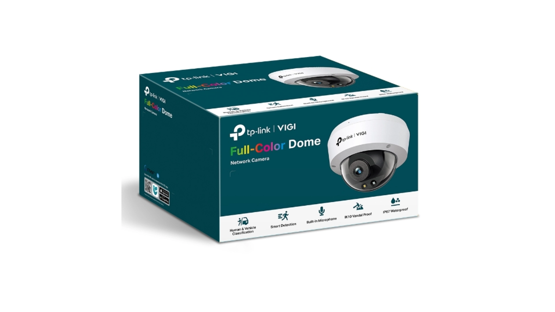 TP-Link C250 - Caméra Dôme 5MP Full Color IR IP67 IK10 Micro/HP