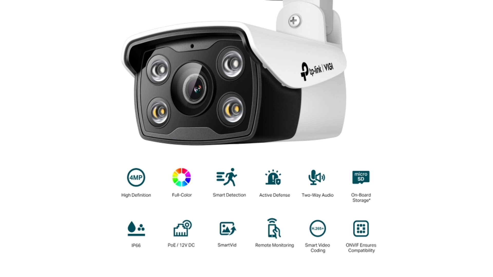 TP-Link C340 - Caméra Bullet 4MP extérieure IP67 IR Full Color IA