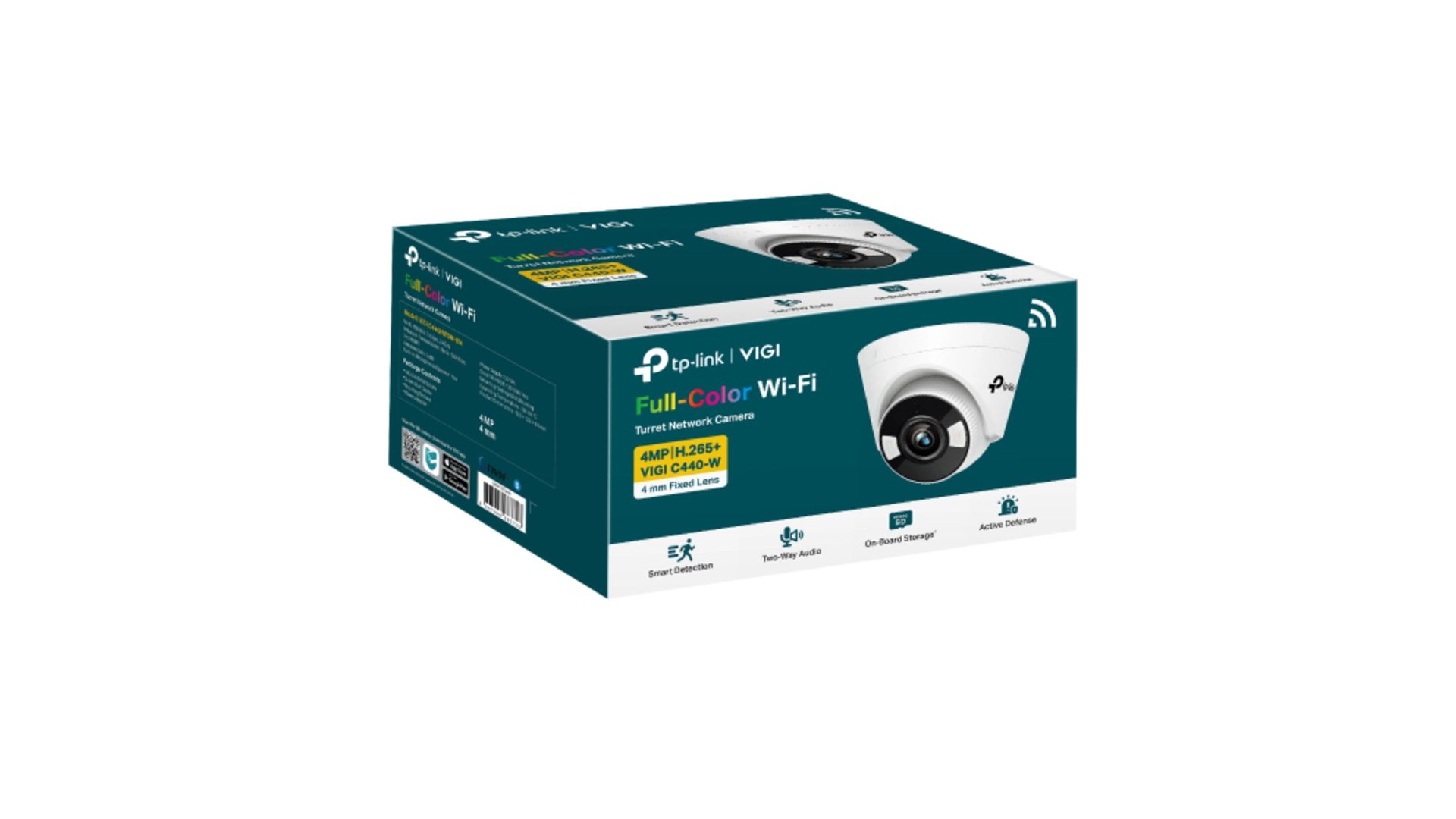 TP-Link C440-W-4MM - Caméra Turret WiFi 4MP Full Color IA Audio