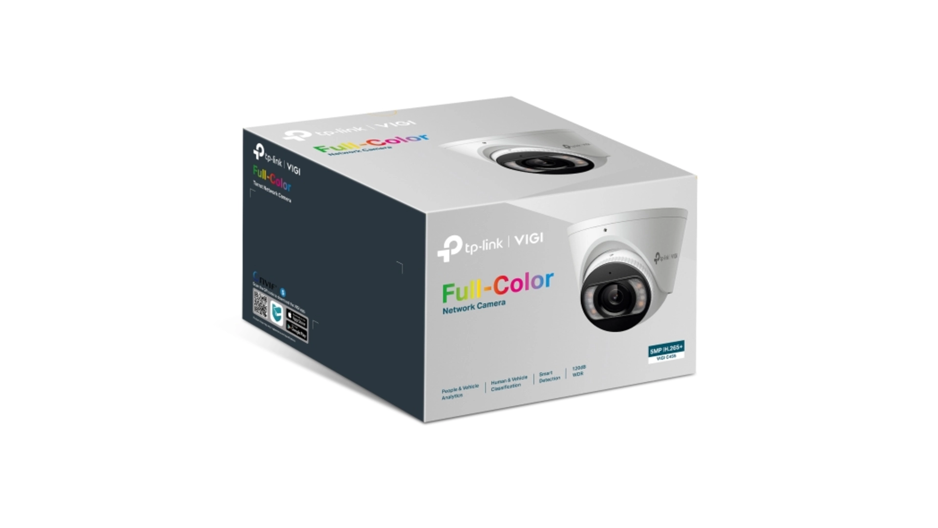 TP-Link C455 - Caméra Turret 5MP Full Color IA IR LED blanc audio