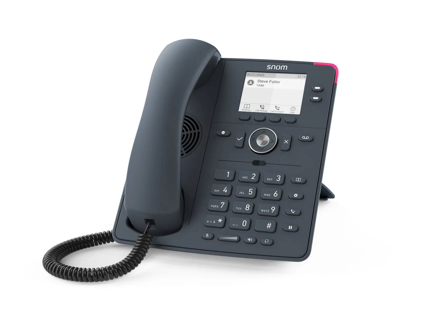 Snom D150 - Téléphone IP filaire 2 comptes SIP, PoE, écran et 4 touches programmables