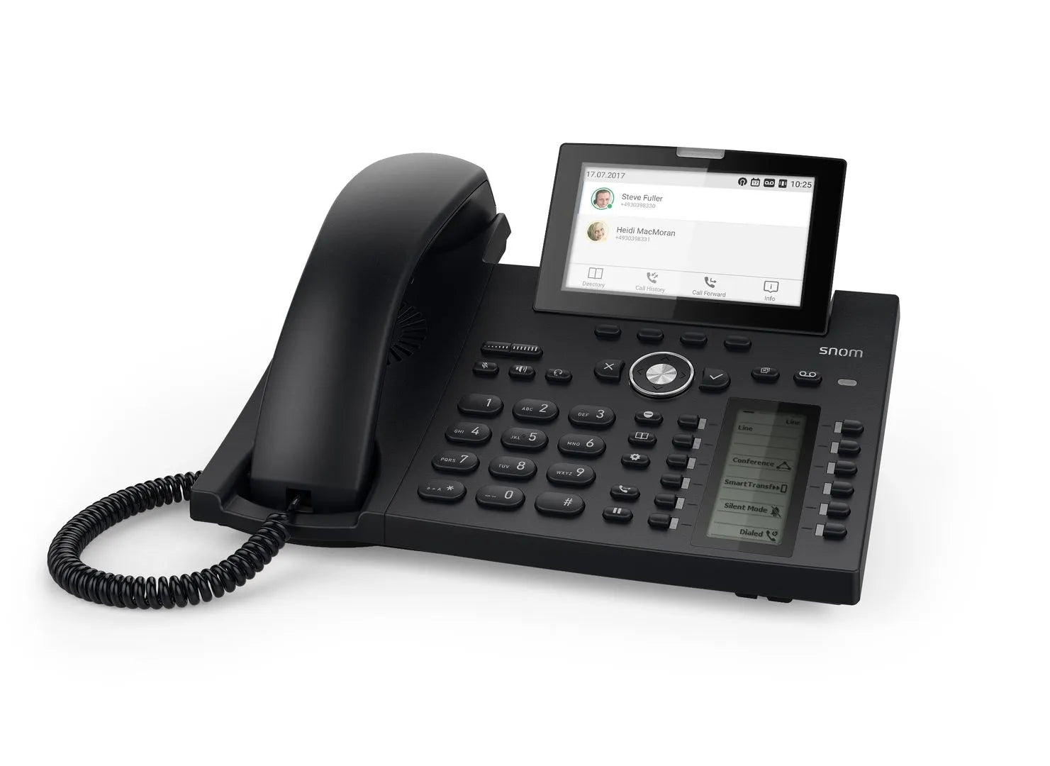 Snom D385N-R - Téléphone IP 12 SIP écran couleur HD 4,3'' PoE 2 ports Giga