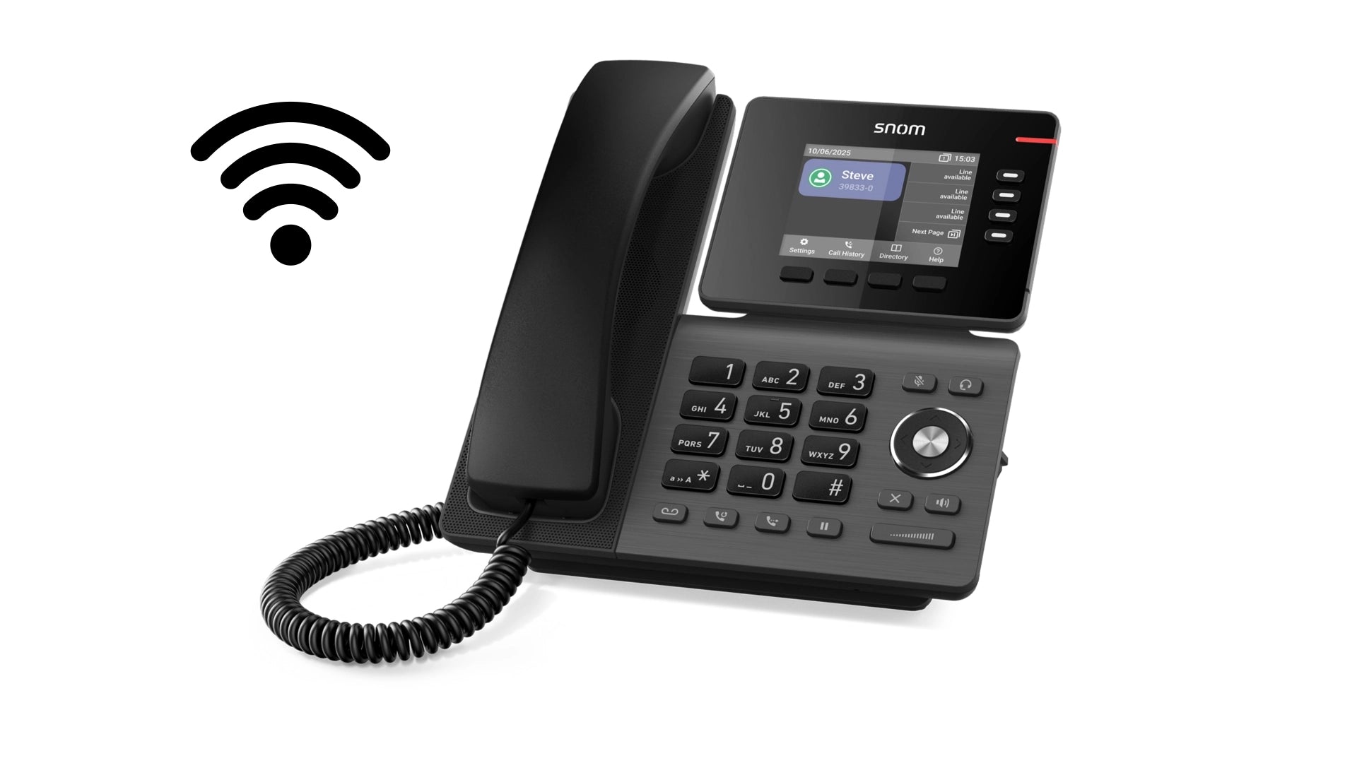 Snom D810W - Téléphone IP écran couleur 3" PoE WiFi 12 comptes SIP 64 touches