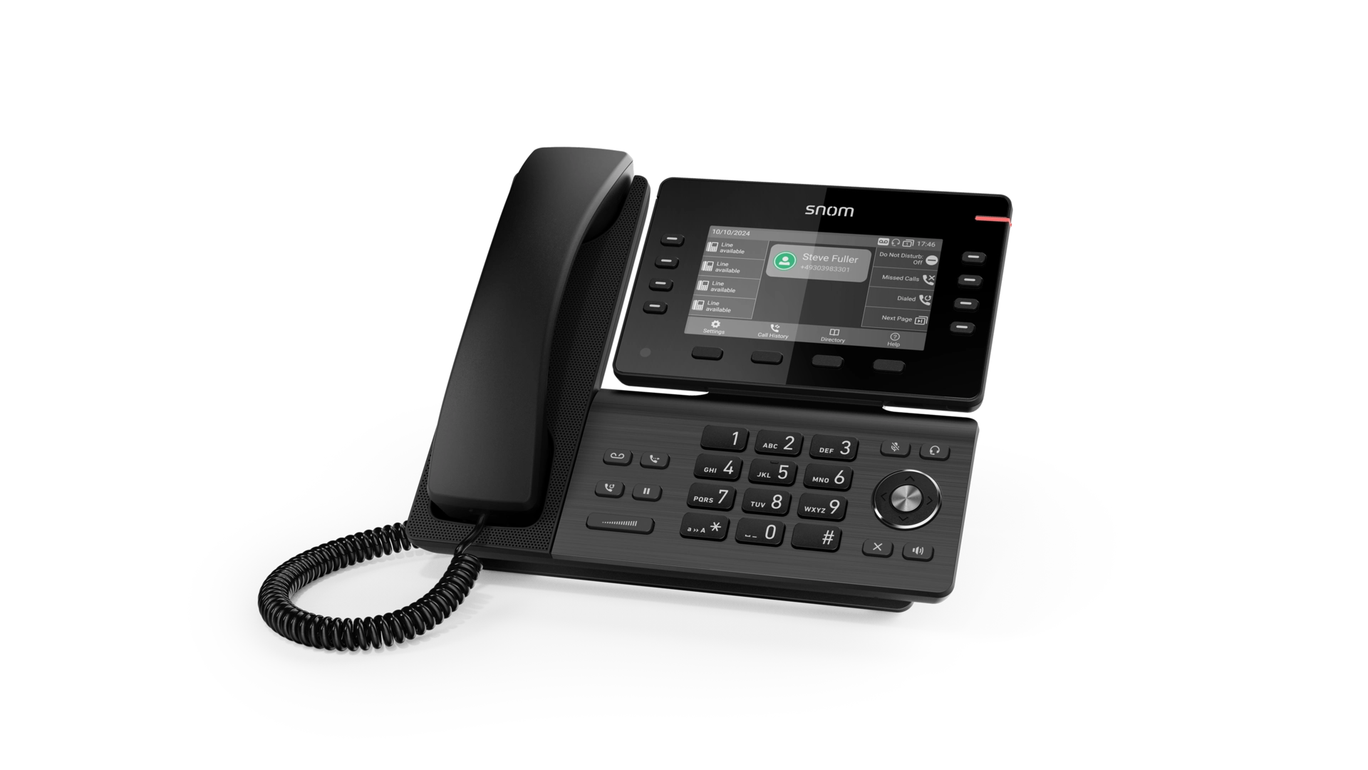 Snom D812 - Téléphone IP 8 comptes SIP écran couleur 5 pouces avec PoE