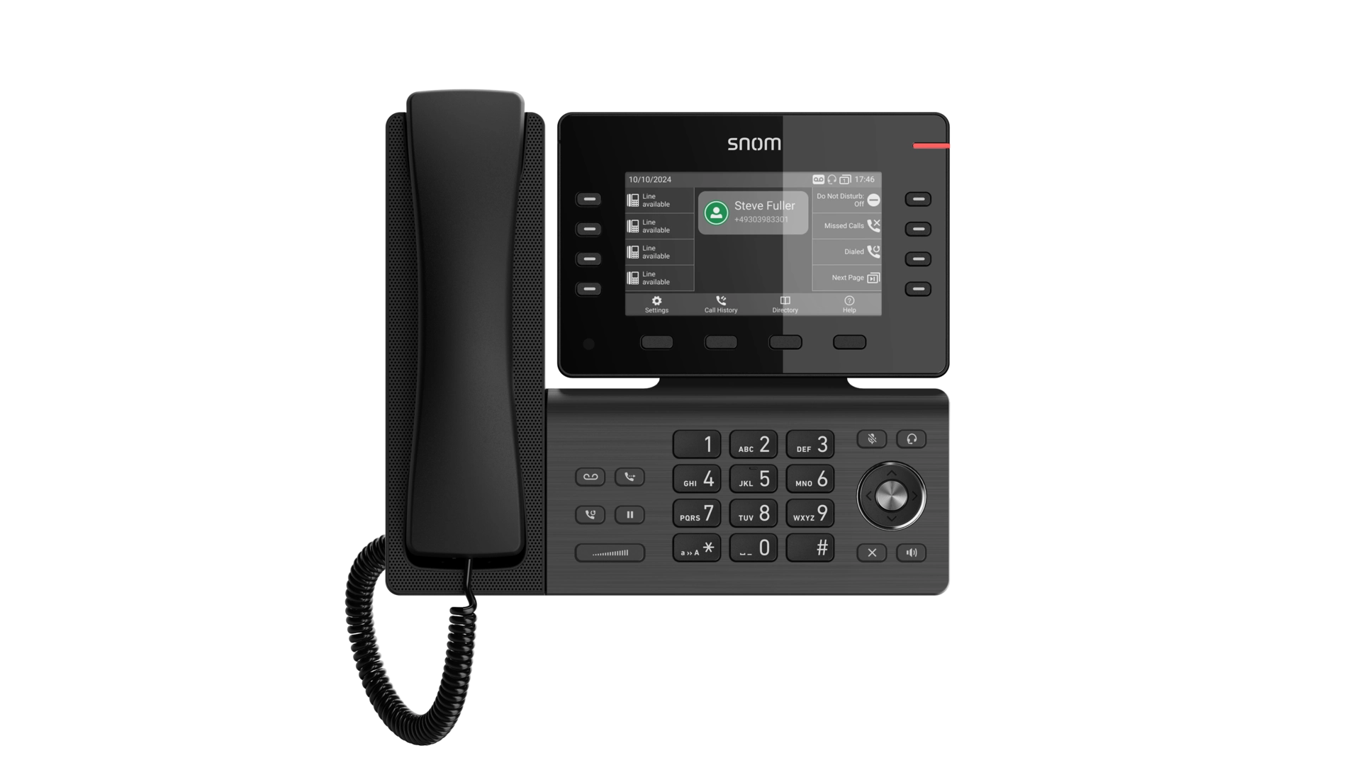 Snom D812 - Téléphone IP 8 comptes SIP écran couleur 5 pouces avec PoE