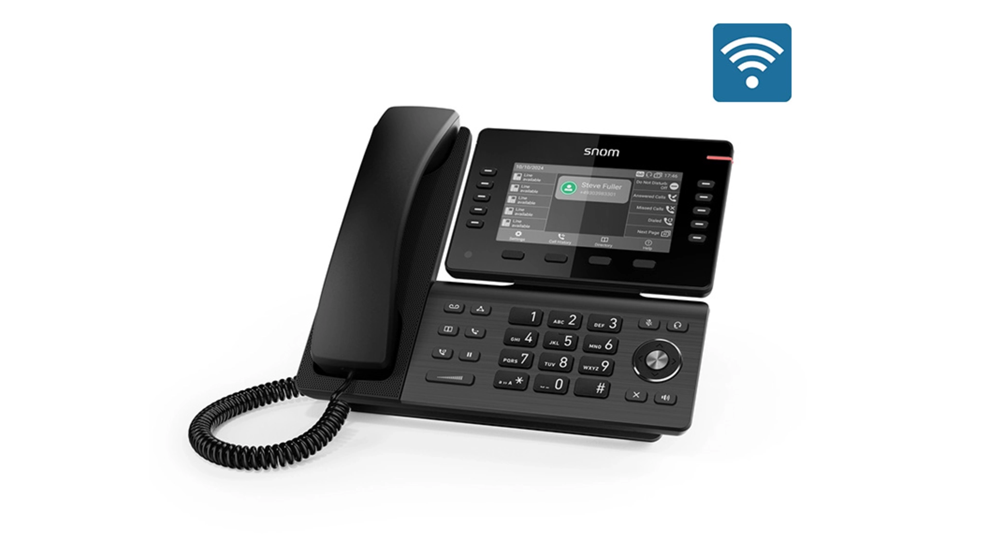 Snom D815W - Téléphone IP écran couleur 12 comptes SIP, PoE, 36 touches programmables