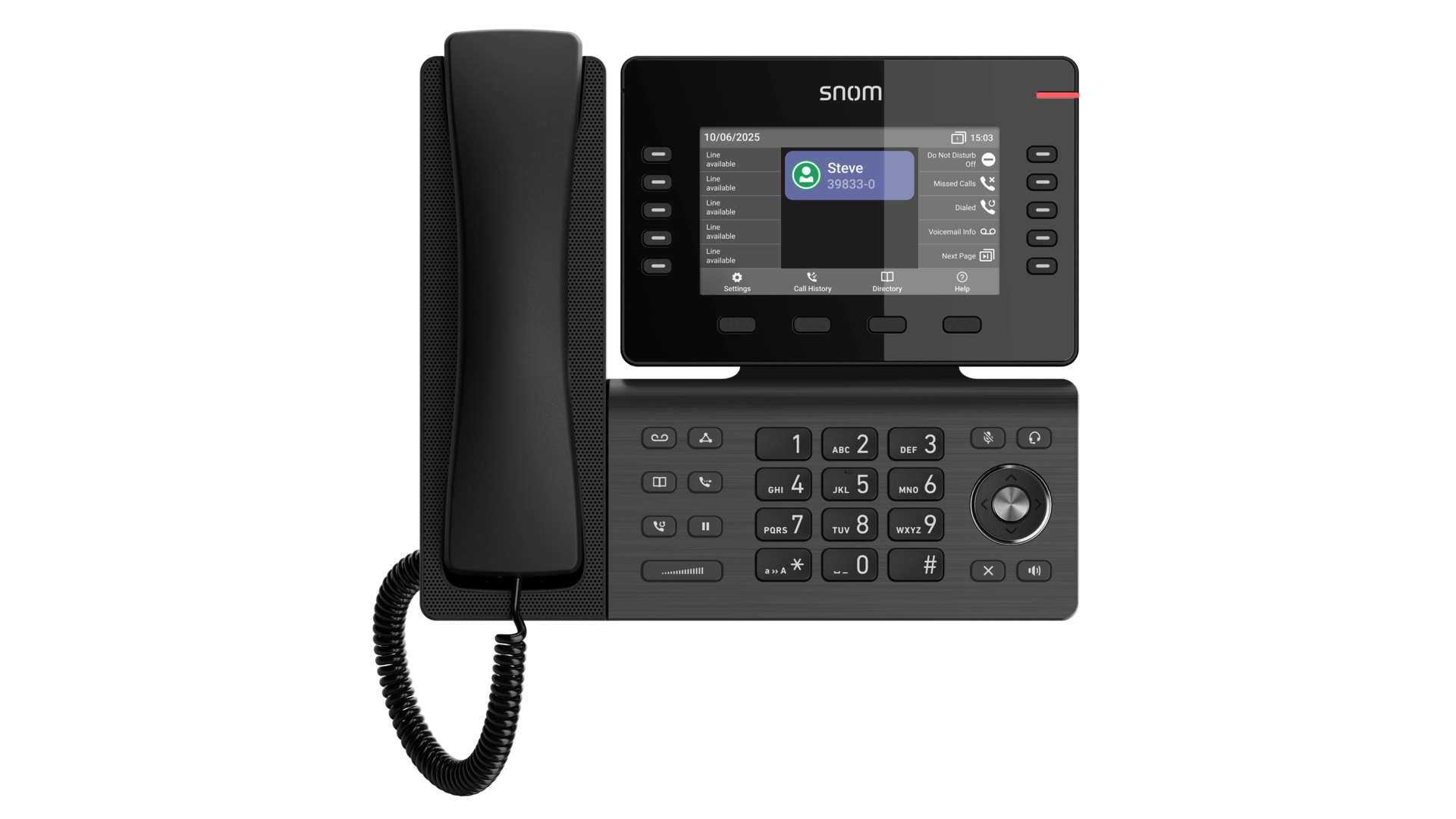 Snom D815WB - Téléphone IP écran couleur 5' PoE WiFi 12 comptes SIP 43 touches