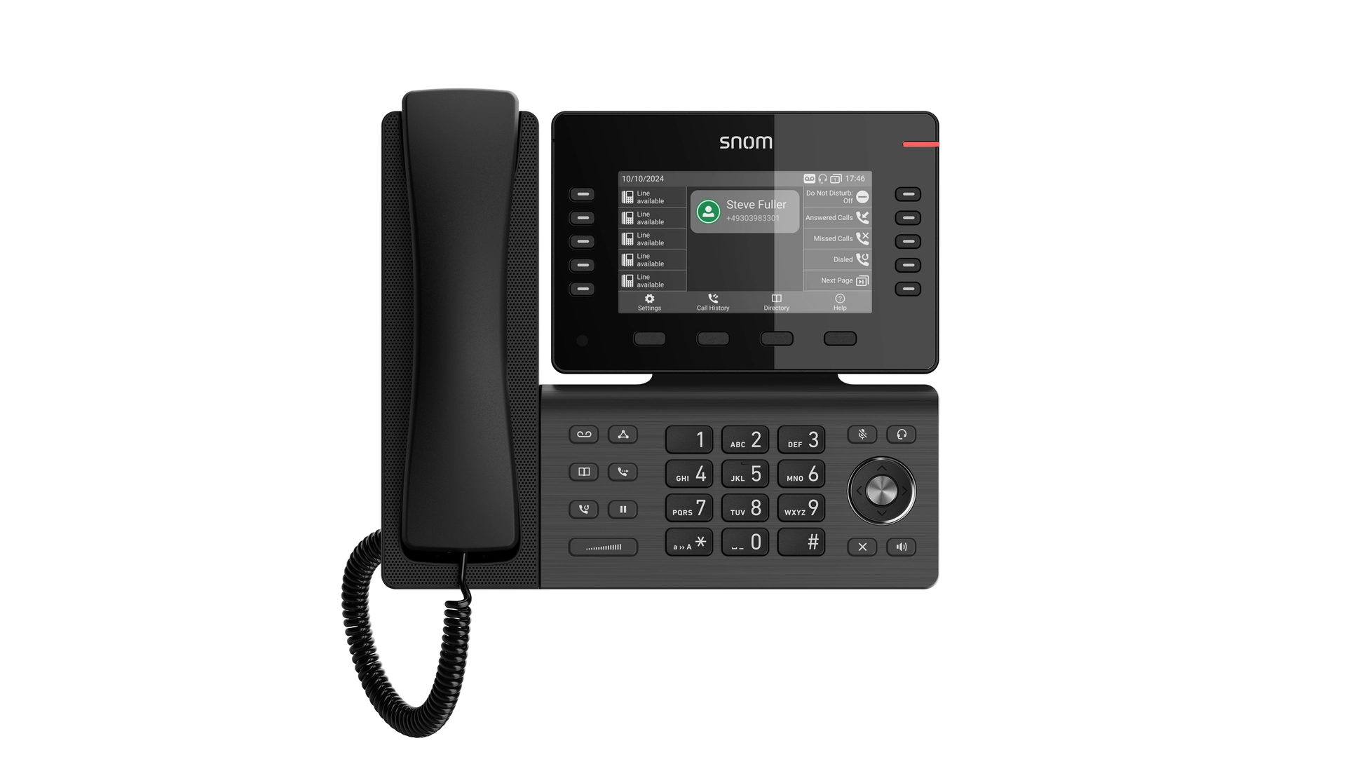 Snom D815W - Téléphone IP écran couleur 12 comptes SIP, PoE, 36 touches programmables
