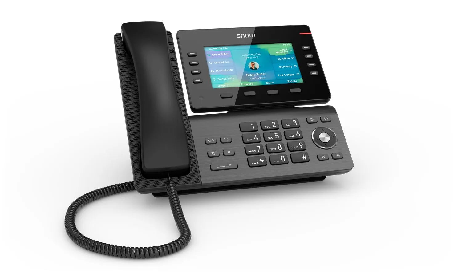 Snom D862 - Téléphone IP 8 comptes SIP, écran couleur tactile, PoE et Bluetooth