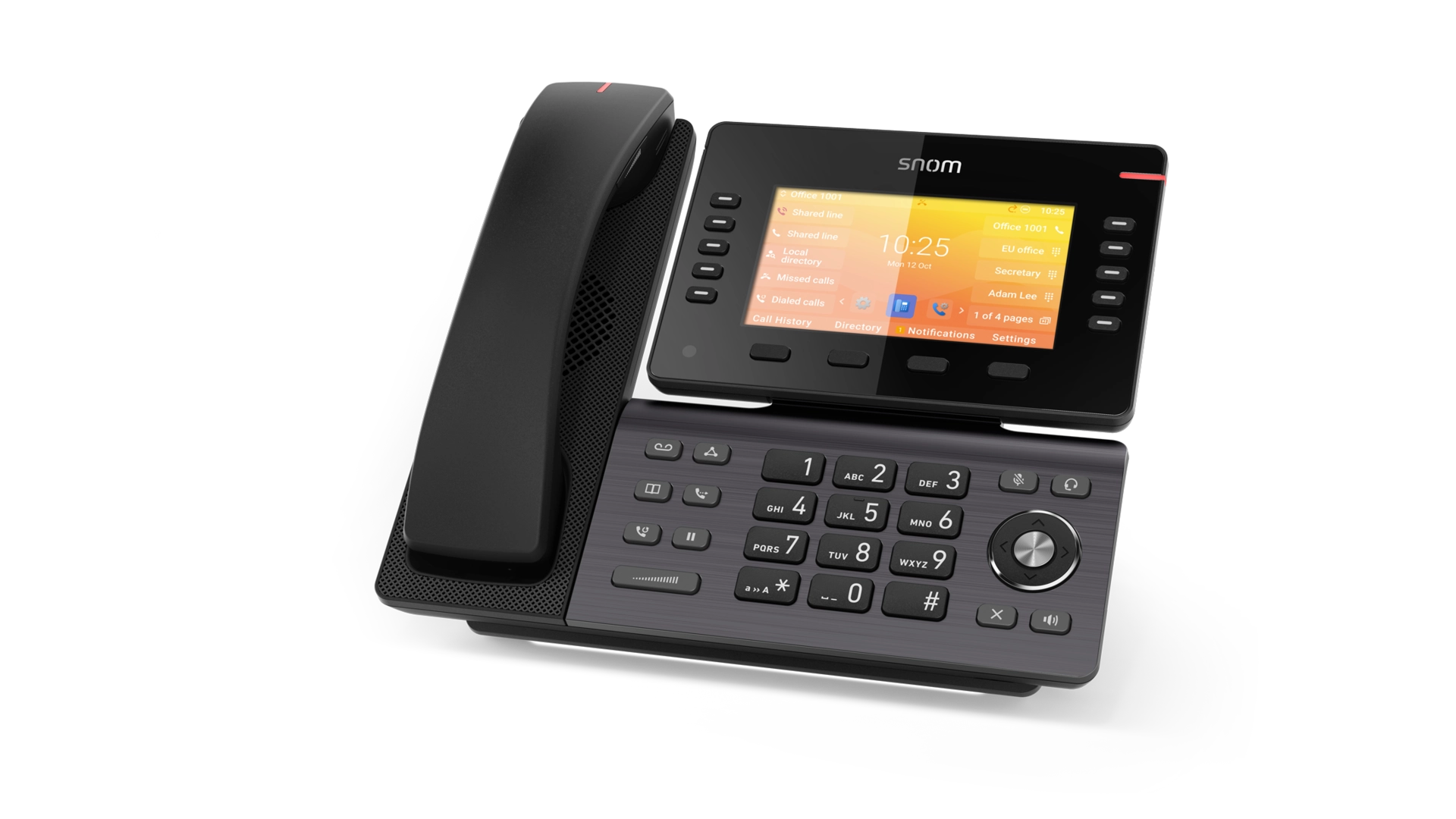Snom D892M - Téléphone IP écran LCD couleur 5 pouces, 12 comptes SIP, 43 touches programmables, PoE et WiFi