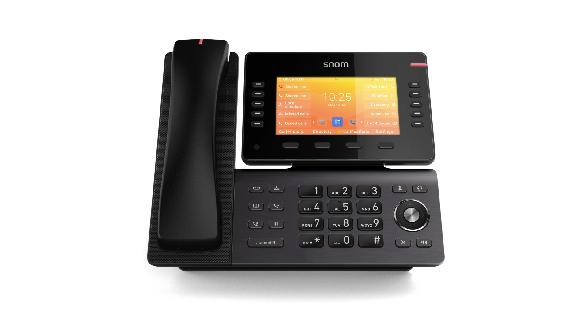 Snom D892M - Téléphone IP écran LCD couleur 5 pouces, 12 comptes SIP, 43 touches programmables, PoE et WiFi