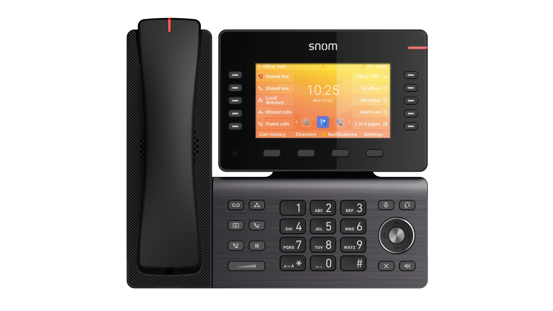 Snom D892M - Téléphone IP écran LCD couleur 5 pouces, 12 comptes SIP, 43 touches programmables, PoE et WiFi