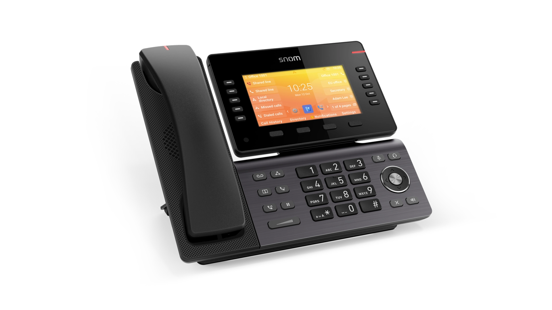 Snom D892M - Téléphone IP écran LCD couleur 5 pouces, 12 comptes SIP, 43 touches programmables, PoE et WiFi