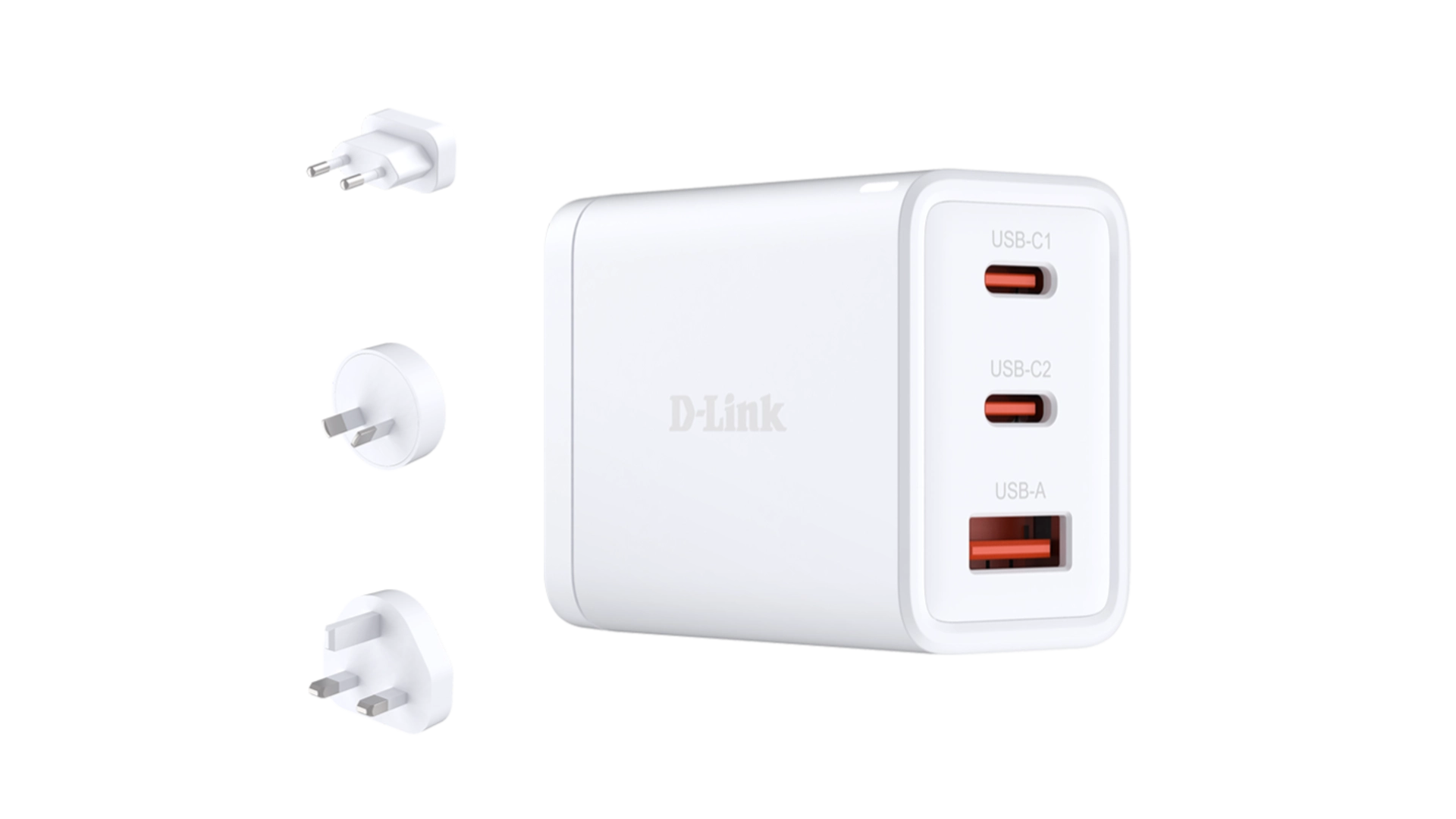 D-Link DCP-651 - Chargeur GaN 65W 3 ports USB charge rapide simultanée