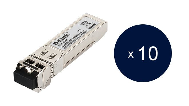 D-Link DEM-431XT/10 - Pack de 10 Transceivers Multimode LC Duplex 10 GB 300m