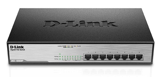 D-Link DGS-1008MP - Switch 8 ports Gigabit PoE+ 140W